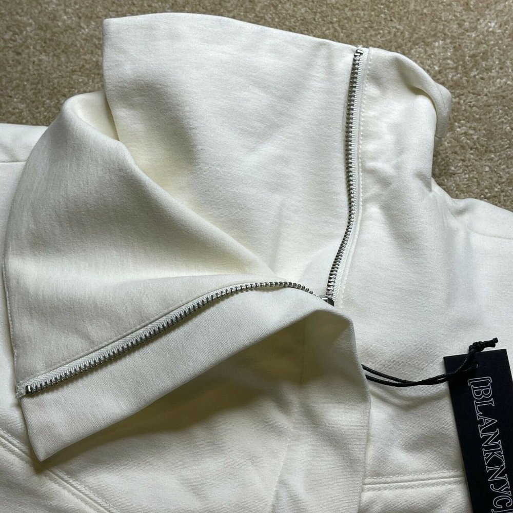 Blank NYC Jacket Small Womens Casual Zipper Moto White Ladies Casual New Classic - Picture 7 of 11